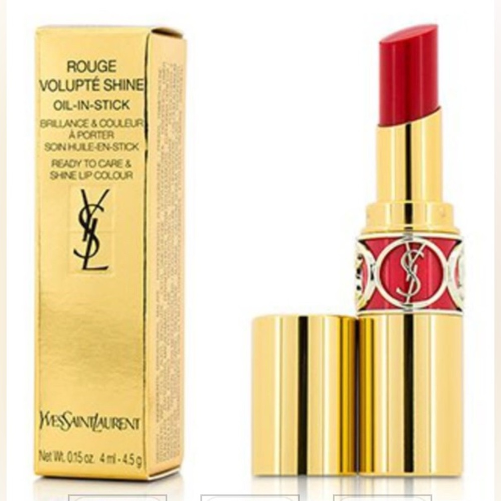 Yves Saint Laurent Rouge Volupté Shine Lipstick in Red and Gold
